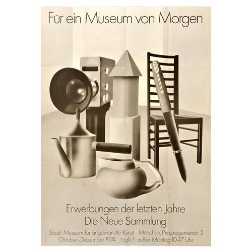 109 - Advertising Poster Art Exhibition Design Museum Von Morgen State Museum Of Applied Arts. Original vi... 