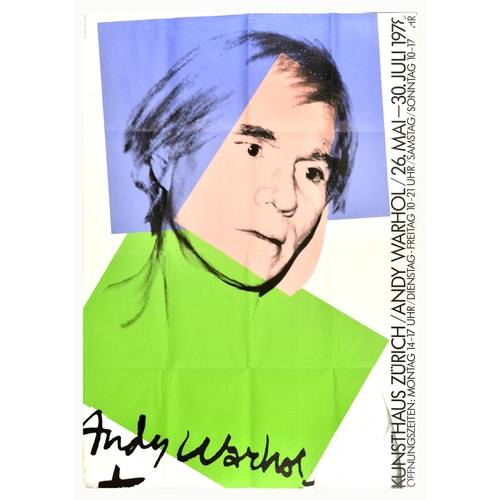 114 - Advertising Poster Andy Warhol Kunsthaus Zurich Pop Art Exhibition. Original vintage advertising pos... 