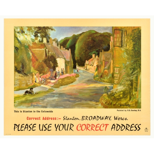 75 - Advertising Poster Stanton Cotswolds GPO Ronald Ossory Dunlop. Original vintage post office advertis... 