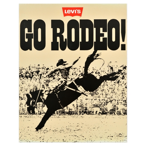 Advertising Poster Go Rodeo Levis Jeans Denim Clothing