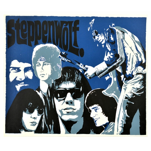 116 - Advertising Poster Steppenwolf Rock Band Music . Original vintage music poster promoting Canadian-Am... 