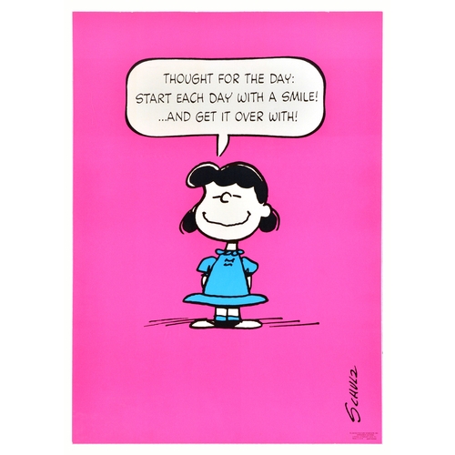 Advertising Poster Lucy Van Pelt Smile Snoopy Peanuts