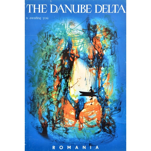 258 - Travel Poster Danube Delta Romania. Original vintage travel poster - The Danube Delta is awaiting yo... 