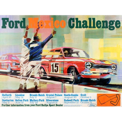 Sport Poster Ford Mexico Challenge Rally Racing UK. Original vintage ...