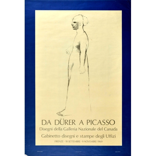 210 - Advertising Poster Pablo Picasso Albrecht Durer Exhibition. Original vintage poster advertising an a... 