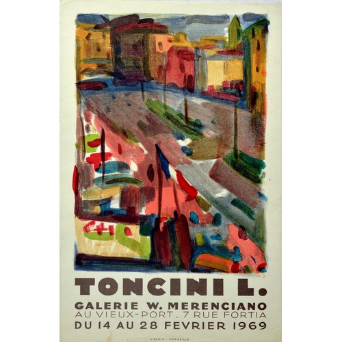 211 - Advertising Poster Louis Toncini Exhibition Merenciano Gallery. Original vintage advertising poster ... 