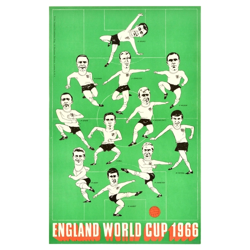 312 - Sport Poster England World Cup 1966 Football FIFA Soccer Sport. Original vintage sport poster for En... 