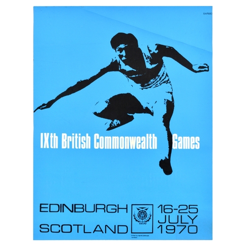 32 - Sport Poster British Commonwealth Games Athlete Edinburgh Scotland. Original vintage sport poster fo... 