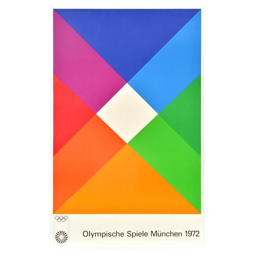 38 - Sport Poster Munich Olympics 1972 Max Bill. Original vintage sport poster promoting the 1972 Summer ... 