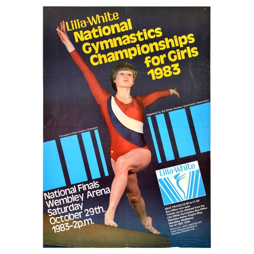 47 - Sport Poster Set British Gymnasts Ladies Gymnastics Championships. Set of 15 original vintage sport ... 