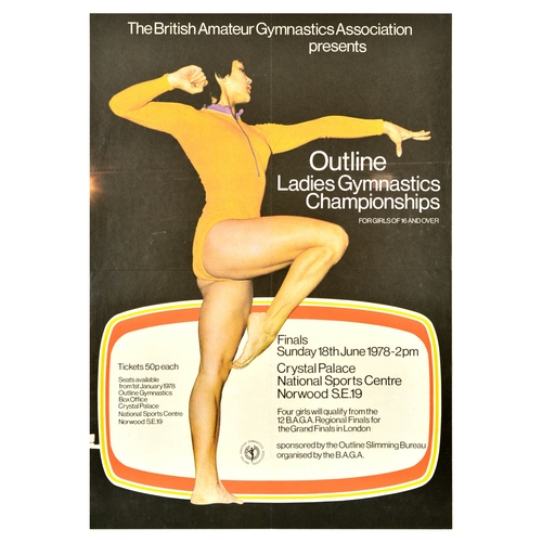 47 - Sport Poster Set British Gymnasts Ladies Gymnastics Championships. Set of 15 original vintage sport ... 