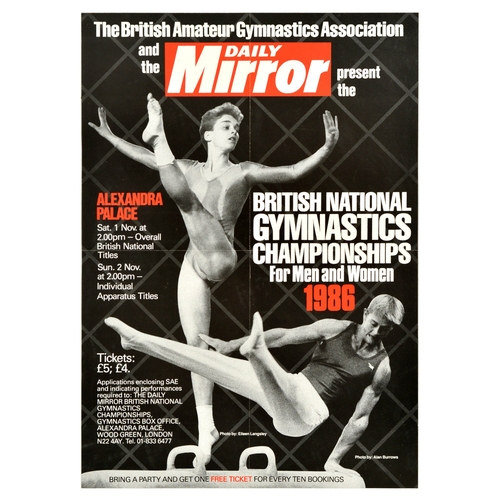 47 - Sport Poster Set British Gymnasts Ladies Gymnastics Championships. Set of 15 original vintage sport ... 