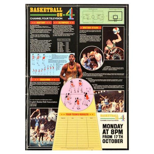 66 - Sport Poster Set Basketball Instructions Daley Thompson. Set of 8 original vintage sports and advert... 