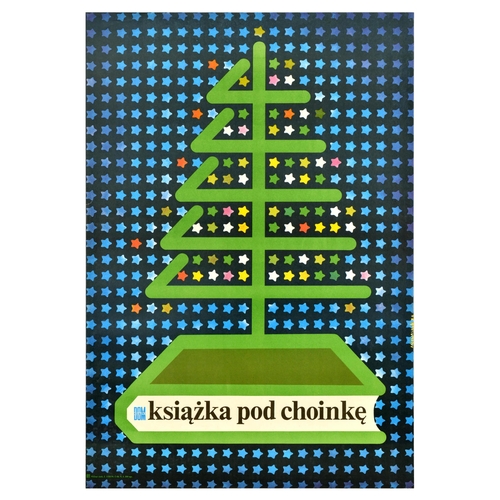 121 - Advertising Poster Book For Christmas Dom Ksiazki Poland. Original vintage advertising poster for Do... 