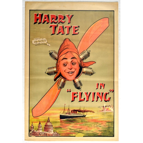 21 - Advertising Poster Harry Tate Flying London New York. Original antique advertising poster for Harry ... 