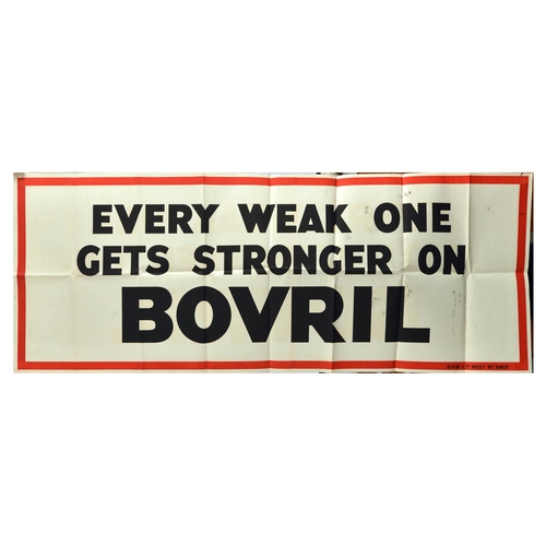 38 - Advertising Poster Bovril Beef Hot Drink Weak Get. Original vintage advertising poster for Bovril - ... 