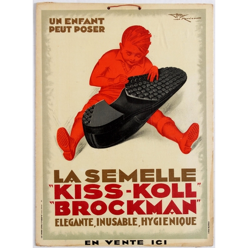 51 - French Advertising Poster For The Kiss-Koll Shoe Sole. French Advertising Poster for the 