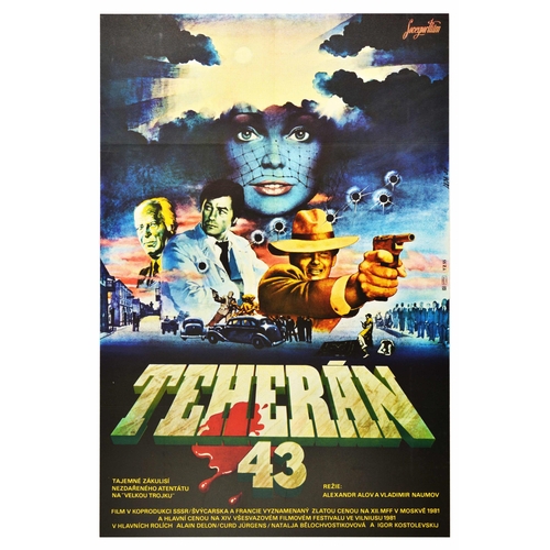 528 - Movie Poster Tehran Conference WWII Political Thriller Delon USSR. Original vintage Movie poster for... 