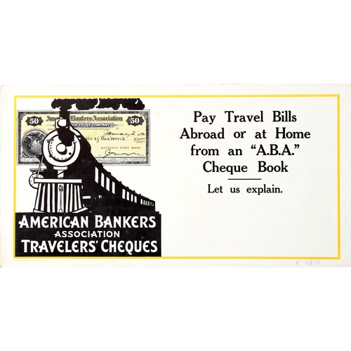 57 - Advertising Poster Set American Bankers Association. Set of 2 original vintage advertising poster fo... 