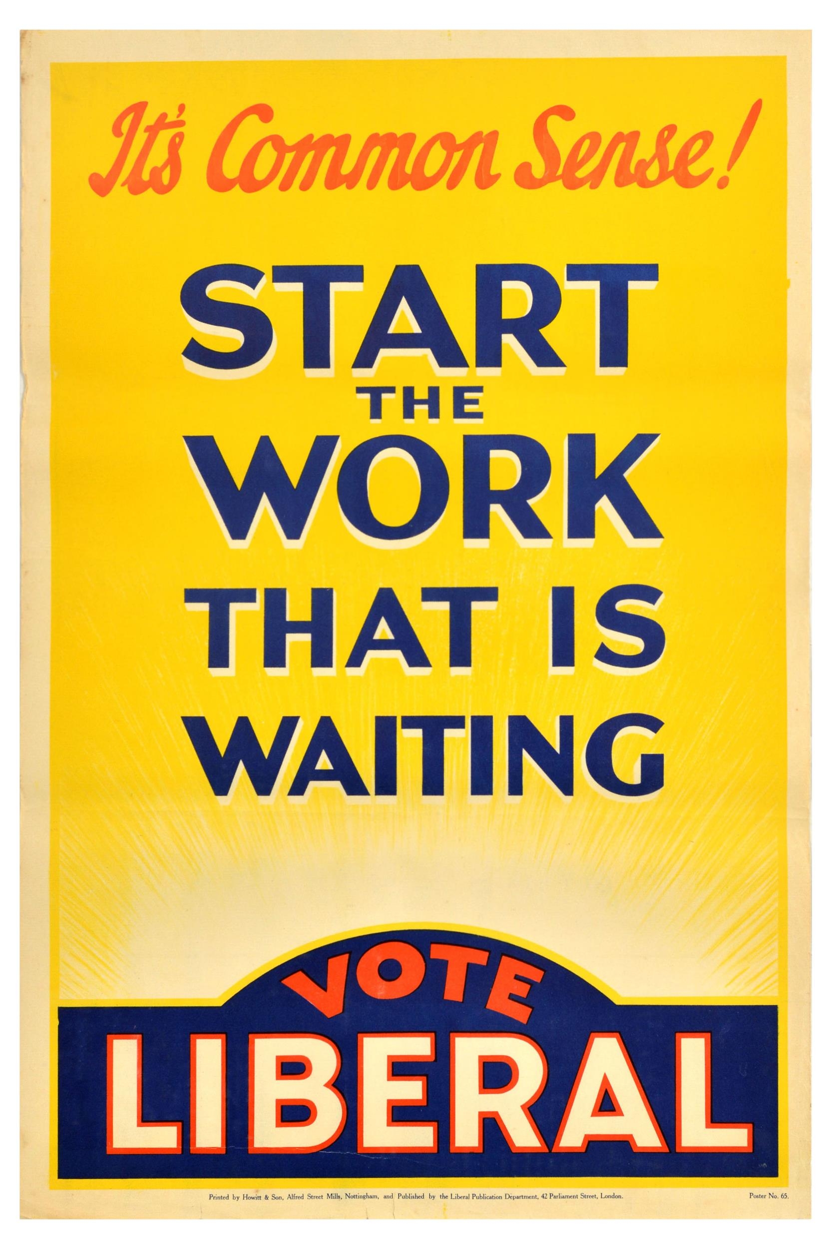 British Elections Poster Set Vote Liberal Party Plans Ready UK . Set of ...