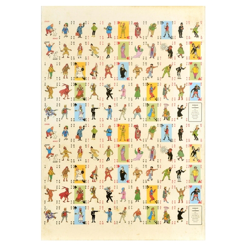 Advertising Poster Tintin Playing Cards Rombaldi Casterman. Original ...
