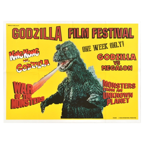 553 - Movie Poster Godzilla Film Festival Monsters. Recently produced movie poster for imaginary Godzilla ... 
