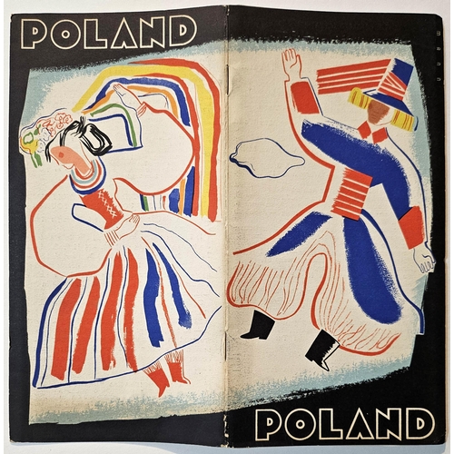 181 - Poland Travel Booklet Art Deco Kazimierz Mann. Original vintage travel booklet for Poland featuring ... 