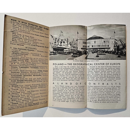 181 - Poland Travel Booklet Art Deco Kazimierz Mann. Original vintage travel booklet for Poland featuring ... 