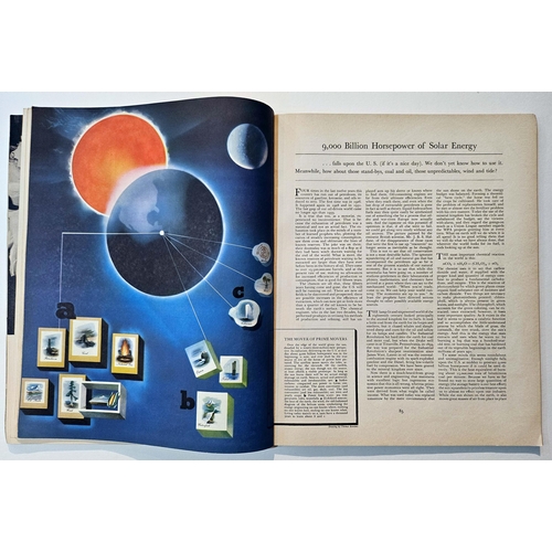 182 - Fortune Magazine Art Deco Joseph Binder Solar Power. Original vintage magazine Fortune November 1938... 