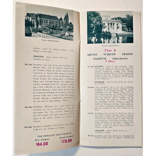 183 - Tour Poland Art Deco Orbis Travel Brochure. Original vintage travel booklet Let's Tour Poland publis... 