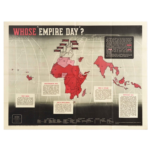 333 - Propaganda Poster Map Review 28 Mining Week British Industries Fair Colonies. Original vintage propa... 