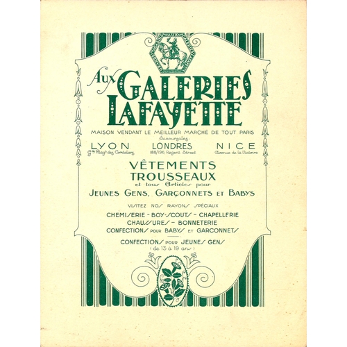 29 - Advertising Poster Winter Sport Children Paris Galeries Lafayette Sports d'Hiver. Original vintage d... 