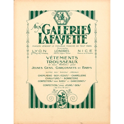 30 - Advertising Poster Children Doll Galeries Lafayette La Becquee. Original vintage double-sided advert... 