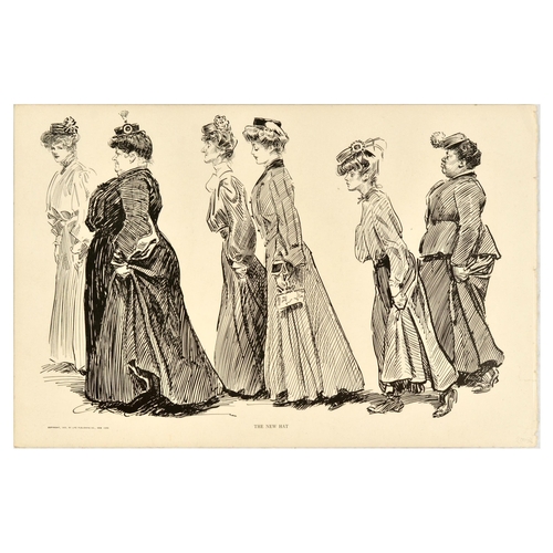 13 - Lithograph Engraving Set Charles Dana Gibson Advertising Poster The Illustrated London News Hindenbu... 