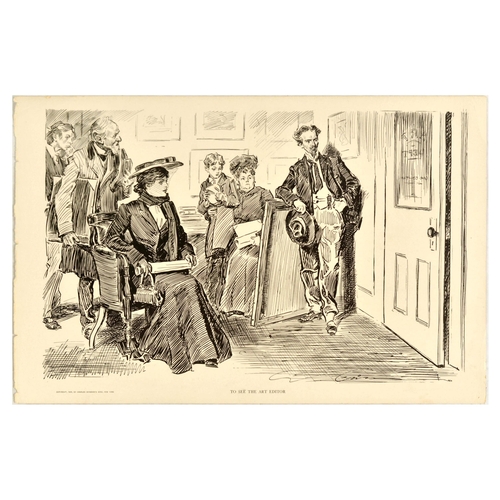 13 - Lithograph Engraving Set Charles Dana Gibson Advertising Poster The Illustrated London News Hindenbu... 