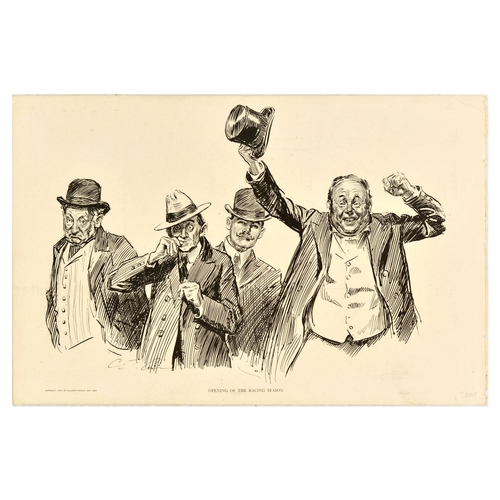 13 - Lithograph Engraving Set Charles Dana Gibson Advertising Poster The Illustrated London News Hindenbu... 