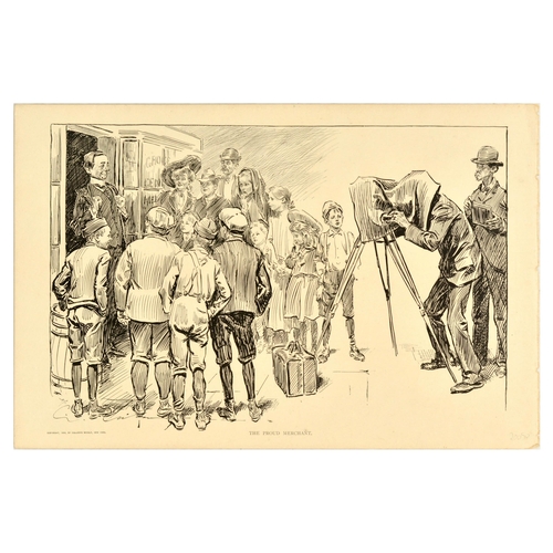 13 - Lithograph Engraving Set Charles Dana Gibson Advertising Poster The Illustrated London News Hindenbu... 