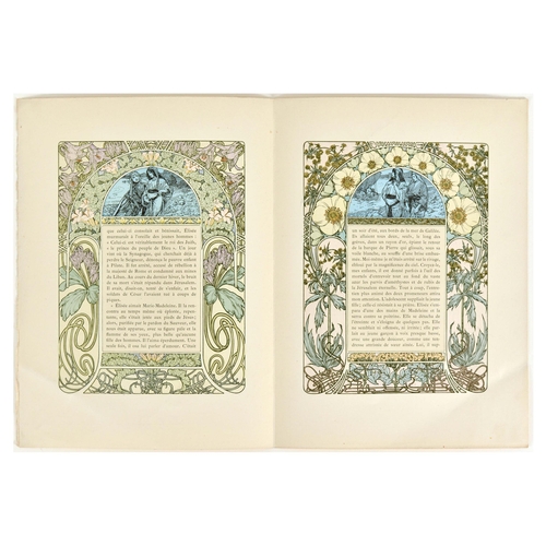 24 - Advertising Poster Mucha Gebhart Cloches De Noel Et De Paques . Original antique Art Nouveau pages a... 