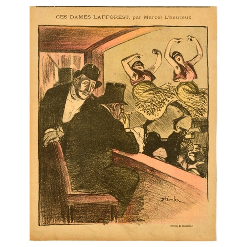 4 - Advertising Poster Steinlen Gil Blas Ces Dames Lafforest. Original antique illustration by the notab... 