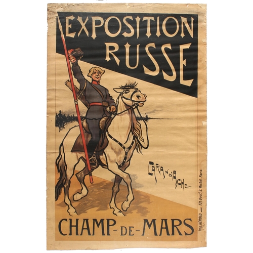 5 - Advertising Poster Exposition Russe Belle Epoque Caran DAche. Original antique advertising poster fo... 