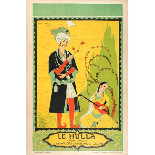 52 - Advertising Poster Le Hulla Opera Middle East Andre Rivoire Marcel Samuel Rousseau. Advertising Post... 