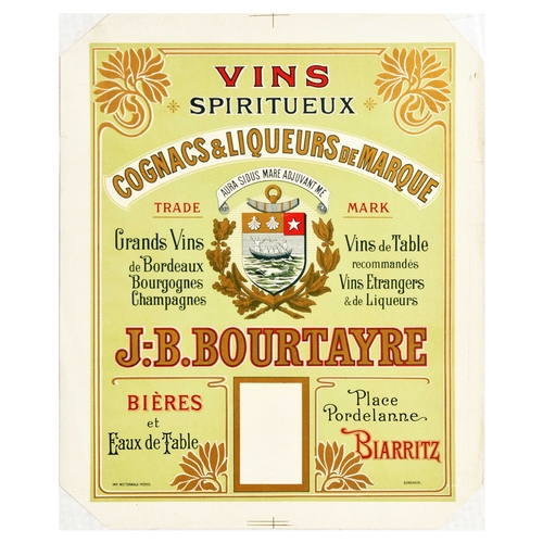 11 - Advertising Poster Cognac Liqueur Bordeaux Wine France Alcohol Drink. Original antique advertising p... 