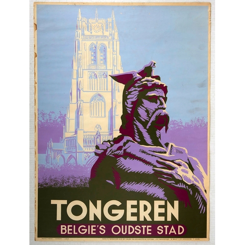 165 - Travel Poster Tongeren Belgium Oldest City Gauls. Original vintage travel advertising poster for Ton... 
