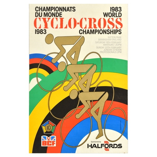 260 - Sport Poster World Cross Cycling Championships 1983. Original vintage sport poster for 1983 World Cy... 
