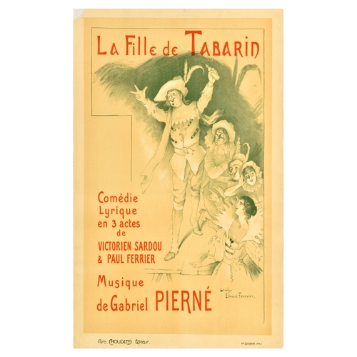 5 - Advertising Poster La Fille De Tabarin Comedy Fournier. Original antique advertising poster for La F... 
