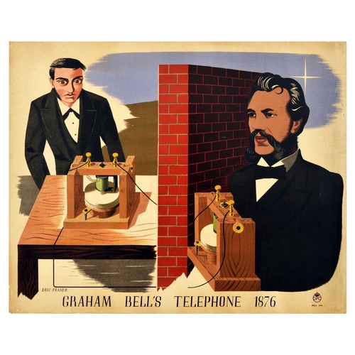 52 - Advertising Poster GPO Graham Bells Telephone Eric Fraser. Original vintage advertising poster for t... 