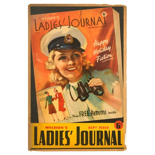 53 - Advertising Poster Weldons Ladies Fashion Captain Journal Sept Issue. Original vintage advertising p... 
