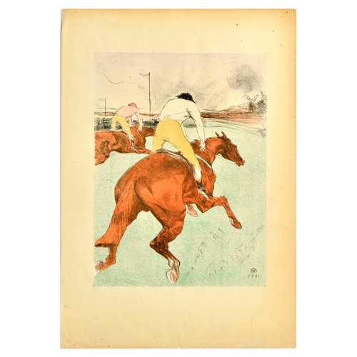 55 - Advertising Poster Toulouse-Lautrec Librairie Grund Le Jockey. Original vintage Librairie Grund repr... 