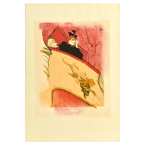 59 - Advertising Poster Toulouse-Lautrec Librairie Grund The Box with the Gilded Mask. Original vintage L... 