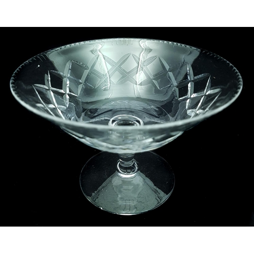 88 - Five cut glass sweetmeat dishes, star cut bowls, 11.5cm diam (5)